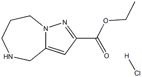 4-H-Pyrazolo[1,5-d][1,4]diazepine-2-carboxylic acid,5,6,7,8-tetrahydro, ethyl ester, HCl Structure