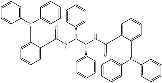 N,N'-[(1R,2R)-1,2-ジフェニル-1,2-エタンジイル]ビス[2-(ジフェニルホスフィノ)-ベンズアミド 化学構造式