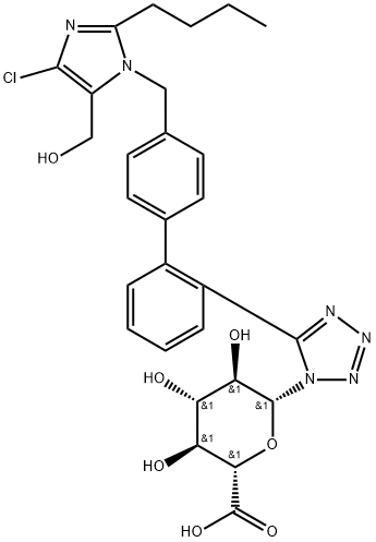 氯沙坦N1葡糖苷酸,138584-34-6,结构式