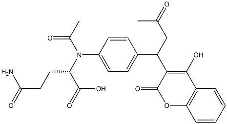 N-acetyl-gamma-glutamyl-4'-aminowarfarin Struktur