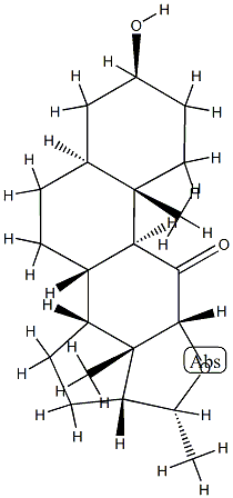 (20R,14β,17α)-3β-Hydroxy-12α,20-epoxy-5α-pregnan-11-one Struktur