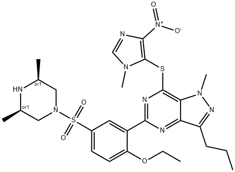 莫他哌那非, 1387577-30-1, 结构式