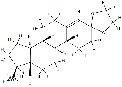 17β-Hydroxyestr-4-en-3-one ethylene acetal 结构式