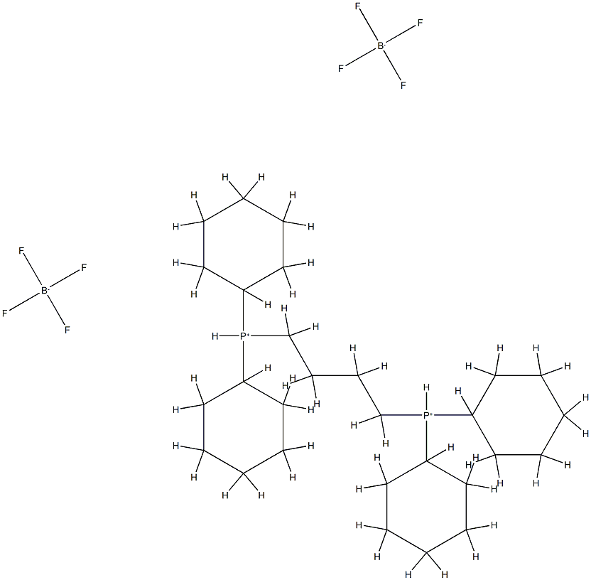 1,4-双(二环己基磷)丁烷双(四氟硼酸盐), 1389309-54-9, 结构式