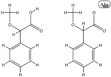 α-メトキシフェニル酢酸ヘミナトリウム 化学構造式