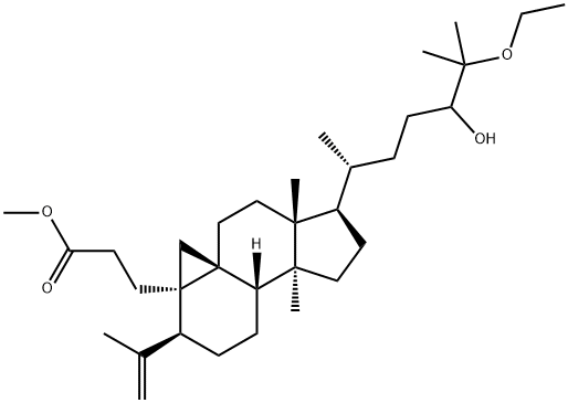 24-Hydroxy-25-ethoxy-3,4-seco-
cycloart-4(28)-en-3-oic acid Methyl ester 化学構造式