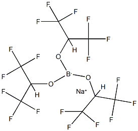 ナトリウムトリス(1,1,1,3,3,3-ヘキサフルオロイソプロポキシ)ボロヒドリド 化学構造式