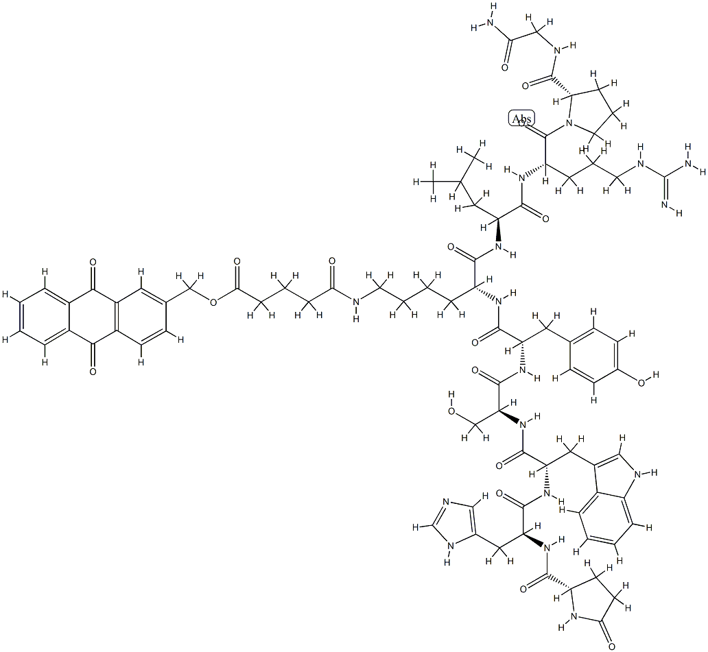 LHRH, lysine(6)-glutaryl-2-(hydroxymethyl)anthraquinone Structure