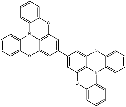 7,7'-ビ[1,4]ベンゾオキサジノ[2,3,4-kl]フェノキサジン 化学構造式