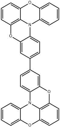 3,3'-ビ[1,4]ベンゾオキサジノ[2,3,4-kl]フェノキサジン 化学構造式