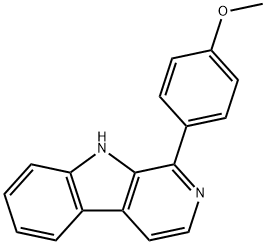 1-(4-メトキシフェニル)-β-カルボリン 化学構造式