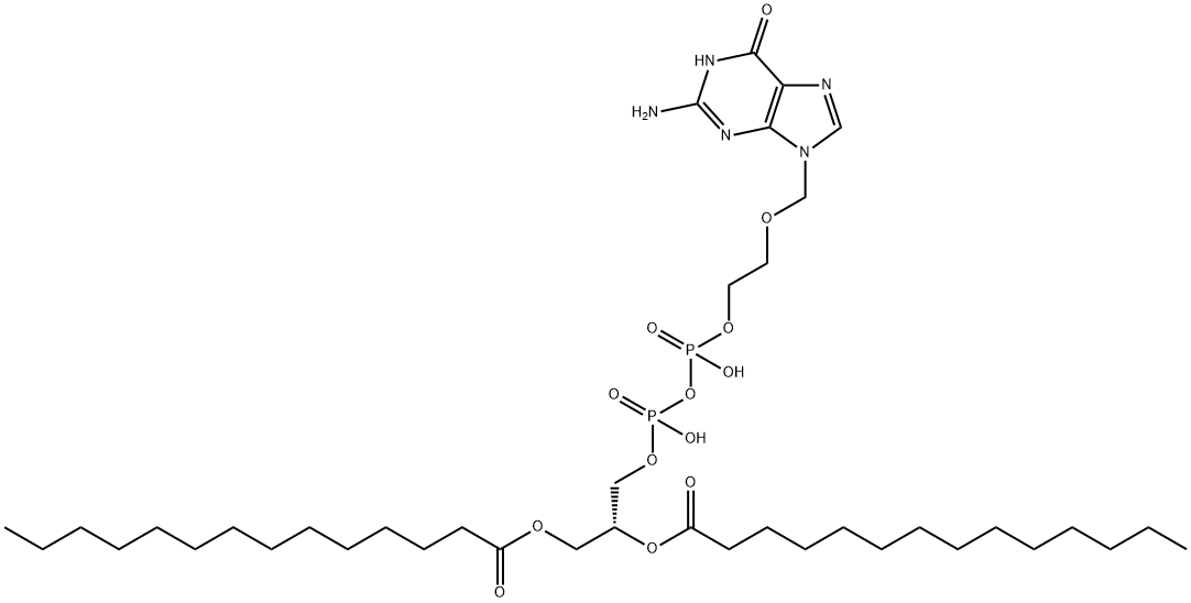 acyclovir diphosphate dimyristoylglycerol Structure