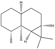 (1aR,3aβ,7bβ)-Decahydro-1,1,7β,7aβ-tetramethyl-1H-cyclopropa[a]naphthalene 结构式