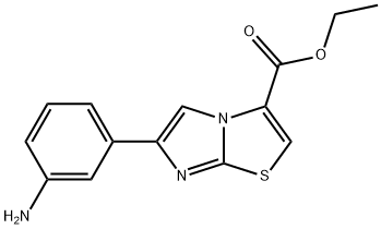 ETHYL 6-(3-AMINOPHENYL)IMIDAZO[2,1-B][1,3]THIAZOLE-3-CARBOXYLATE Struktur