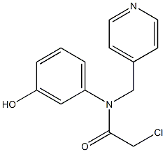 2-chloro-N-(3-hydroxyphenyl)-N-((pyridin-4-yl)methyl)acetamide Structure