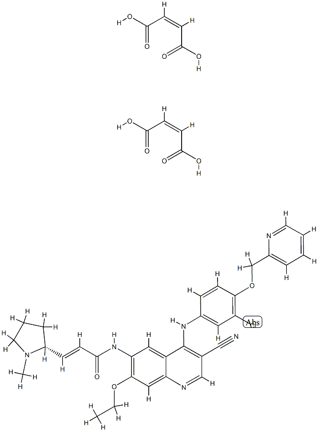 马来酸吡咯替尼, 1397922-61-0, 结构式