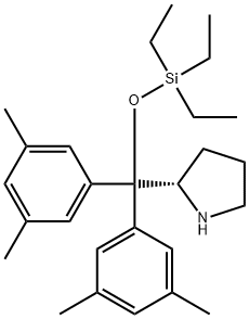 S-2-[bis[3,5-bis(3,5-diMethylphenyl]
[(triethylsilyl)oxy]Methyl]-Pyrrolidine Struktur