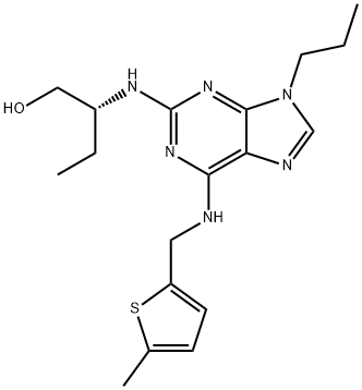 (2R)-2-[[6-[[(5-甲基噻吩-2-基)甲基]氨基]-9-丙基-9H-嘌呤-2-基]氨基]丁烷-1-醇 结构式