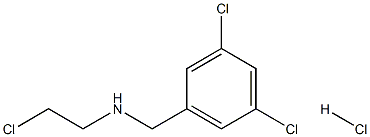 Benzenemethanamine, 3,5-dichloro-N-(2-chloroethyl)-, hydrochloride (1:1) 化学構造式