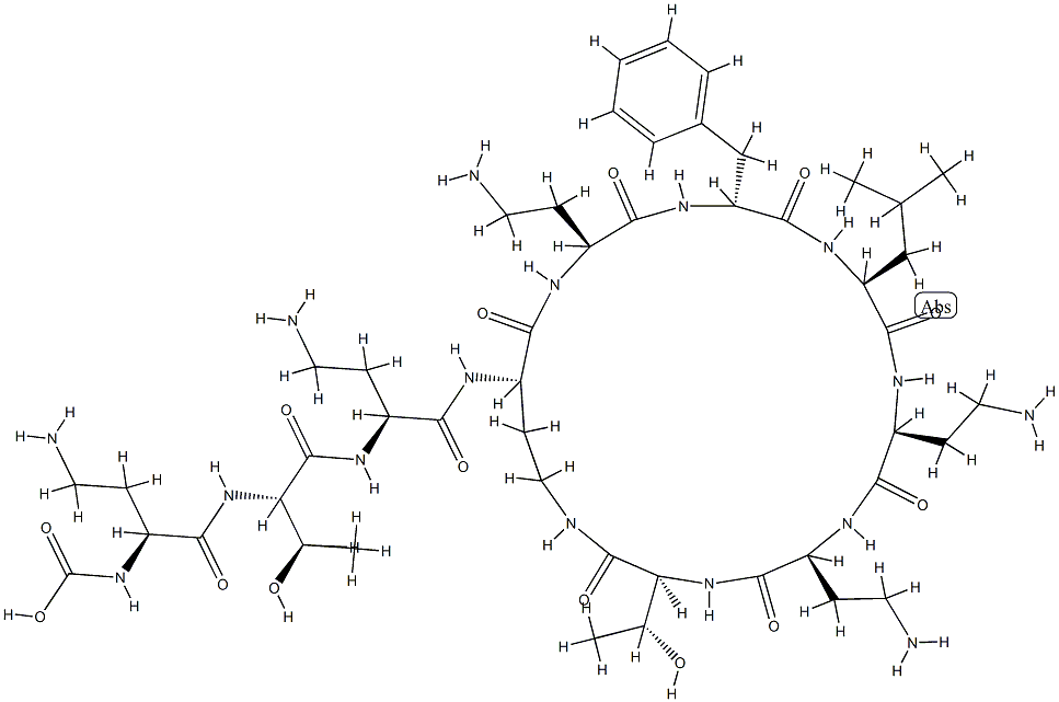POLYMYXINE, 1406-11-7, 结构式
