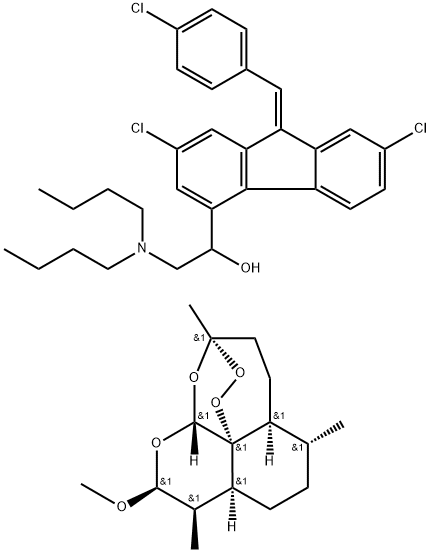 アルテメテル・ルメファントリン 化学構造式