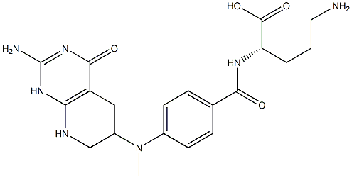 N(alpha)-(5-deaza-5,6,7,8-tetrahydropteroyl)ornithine Structure