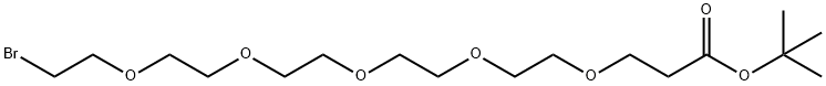 溴代-五聚乙二醇-丙酸叔丁酯 结构式