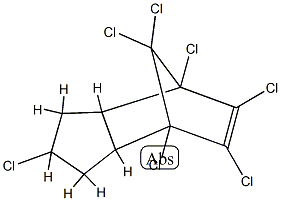 2,4,5,6,7,8,8-ヘプタクロロ-2,3,3a,4,7,7a-ヘキサヒドロ-4,7-メタノ-1H-インデン 化学構造式