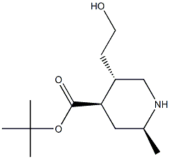 (2S,4R,5S)-tert-butyl 5-(2-hydroxyethyl)-2-methylpiperidine-4-carboxylate Struktur