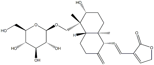 14-脱氧-11,12-二脱氢穿心莲内酯苷 结构式