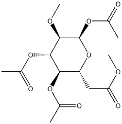 2-O-Methyl-α-D-glucopyranose tetraacetate Struktur