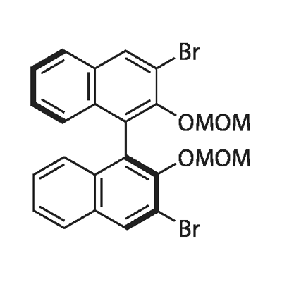 (S)-3,3'-ジブロモ-2,2'-ビス(メトキシメトキシ)-1,1'-ビナフチル 化学構造式