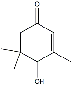 3,5,5-三甲基-4-羟基-2-环己烯-1-酮, 14203-59-9, 结构式