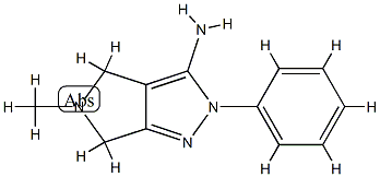 5-methyl-2-phenyl-2,4,5,6-tetrahydropyrrolo[3,4-c]pyrazol-3-amine Struktur