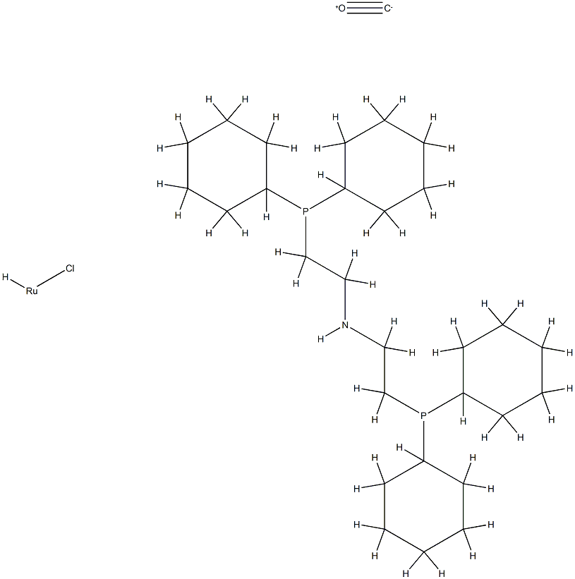 Carbonylchlorohydrido[bis(2-di-cyclohexylphosphinoethyl)amine]ruthenium(II) Struktur