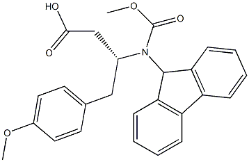 (9H-Fluoren-9-yl)MethOxy]Carbonyl (R)-3-Amino-4-(4-methoxy-phenyl)-butyric acid, 1421258-65-2, 结构式