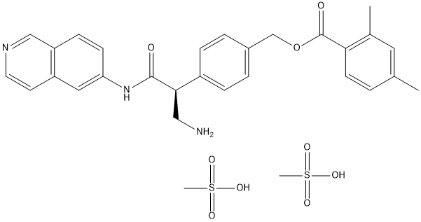 奈他地尔 二甲磺酸盐, 1422144-42-0, 结构式