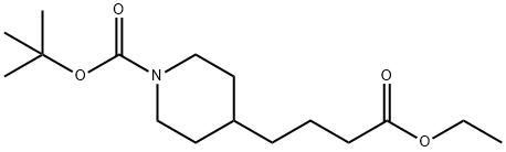 N-BOC-4-(4-ETHOXY-4-OXOBUTYL)PIPERIDINE Structure