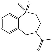1-(1,1-dioxido-2,3-dihydrobenzo[f][1,4]thiazepin-4(5H)-yl)ethan-1-one Struktur