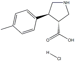 REL-(3R,4S)-4-(对甲苯基)吡咯烷-3-羧酸盐酸盐,1423037-43-7,结构式