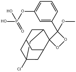 3-(2'-(spiro-5-chloroadamantane))-4-methoxy-4-(3''-phosphoryloxy)phenyl-1,2-dioxetane Structure
