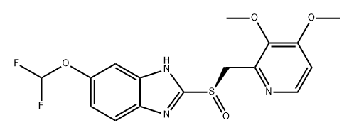 (+)-(R)-Pantoprazole 化学構造式