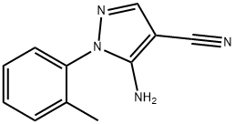 5-amino-1-(2-methylphenyl)-1H-pyrazole-4-carbonitrile Struktur