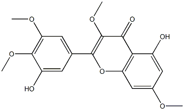 5,5'-ジヒドロキシ-3,3',4',7-テトラメトキシフラボン 化学構造式