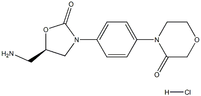Rivaroxaban Related Compound (R-4-(4-(5-(Aminomethyl)-2-Oxooxazolidin-3-yl)phenyl-Morpholin-3-One HCl) Struktur