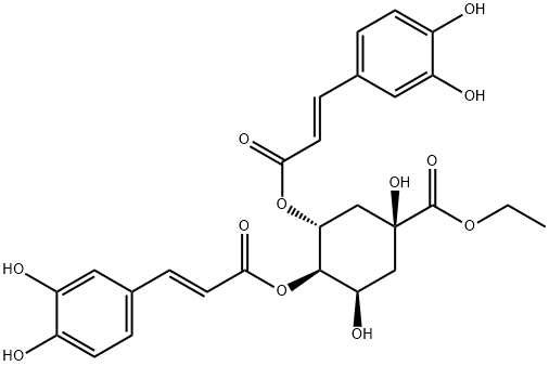 3,4-二咖啡酰奎宁酸乙酯, 143051-73-4, 结构式