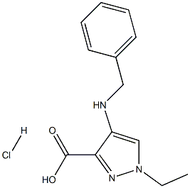 4-(苄基氨基)-1-乙基-1H-吡唑-3-羧酸盐酸盐,1432026-20-4,结构式