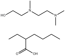 Hexanoic acid, 2-ethyl-, compd. with 2-2-(dimethylamino)ethylmethylaminoethanol Structure
