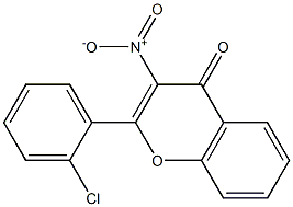 4H-1-Benzopyran-4-one,2-(2-chlorophenyl)-3-nitro-(9CI) Struktur