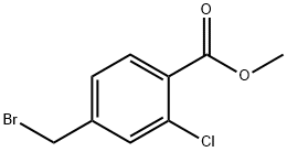 Benzoic acid,4-(broMoMethyl)-2- chloro-,Methyl ester 结构式